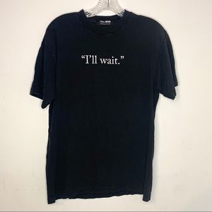 Skim Milk T-Shirt I’ll Wait Black Short Sleeve Shirt Men’s Small